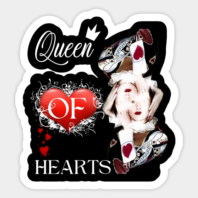 QUEEN OF HEARTS DESIGN Sticker by The C.O.B. Store